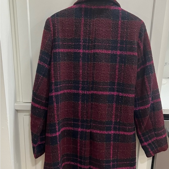 Sam Edelman double breasted plaid coat L - Picture 5 of 7